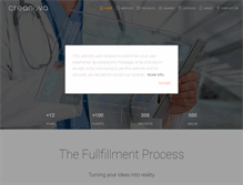 Tablet Screenshot of creanovagroup.com